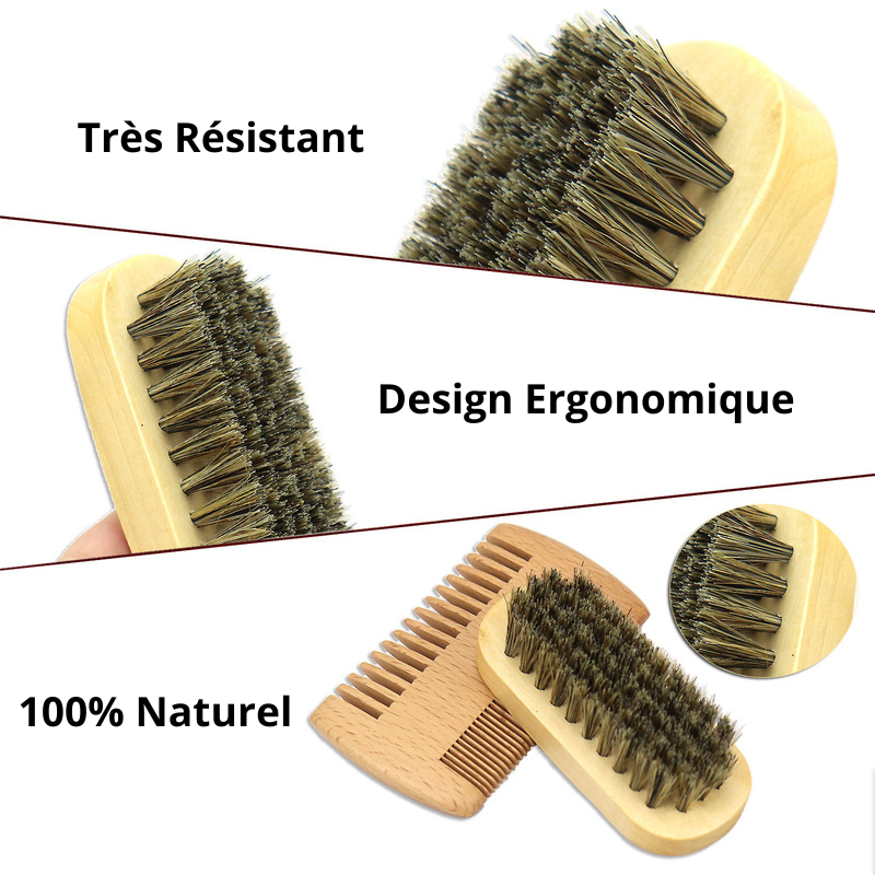 Pack Peigne et Brosse pour barbe